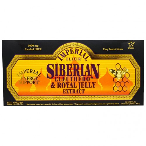 Imperial Elixir, 가시오가피 & 로열젤리 추출물, 무알콜, 4000 mg, 병 30개입, 0.34 fl oz (각 10 ml)