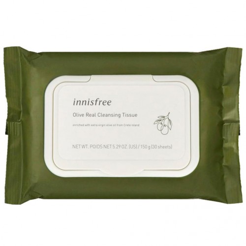 Innisfree, 올리브 리얼 클렌징 티슈, 30장