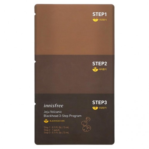 Innisfree, Jeju Volcanic Blackhead 3-Step Program, 1 Set
