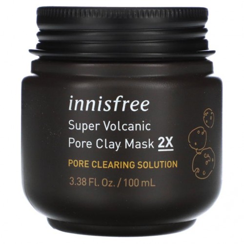 Innisfree, 수퍼 화산송이 포어 클레이 뷰티 마스크 2X, 100ml(3.38fl oz)
