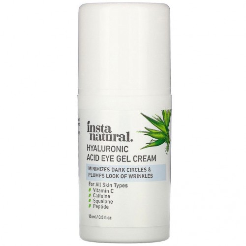 InstaNatural, 히알루론산 아이 젤 크림, 15ml (0.5 fl oz)