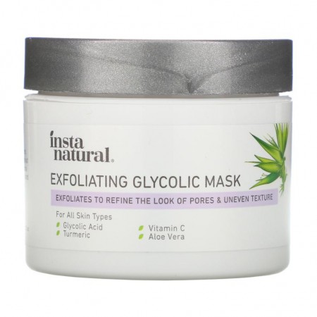 InstaNatural, 각질제거 글라이콜릭 뷰티 마스크, 56g(2oz)