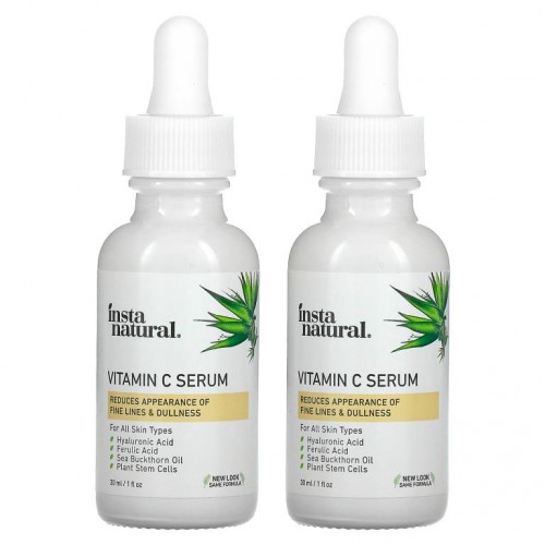InstaNatural, 비타민C 세럼 2팩 스킨 키트, 2팩, 각 30ml(1fl. oz)