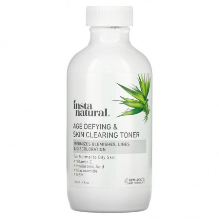 InstaNatural, 에이지 디파잉 & 스킨 클리어링 토너, 120ml (4 fl oz)