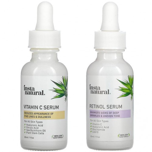 InstaNatural, 데이 & 나이트 스킨 듀오, 2병, 각 30ml(1oz)