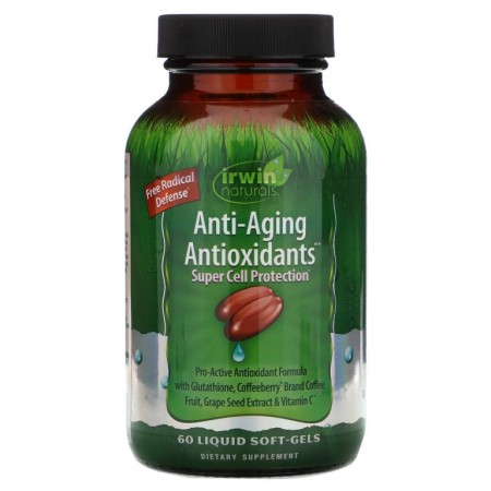 Irwin Naturals, 노화 방지 항산화제, 액상 소프트젤 60정