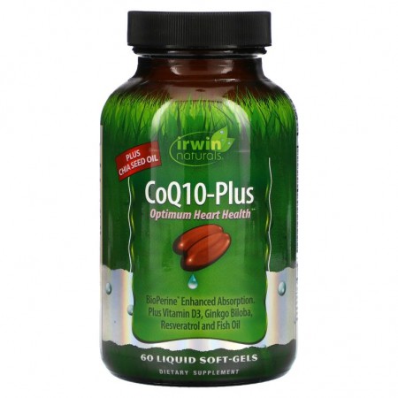 Irwin Naturals, CoQ10-Plus, 액체 소프트젤 60정