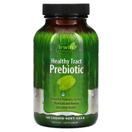Irwin Naturals, Healthy Tract Prebiotic, 액상 소프트젤 60정