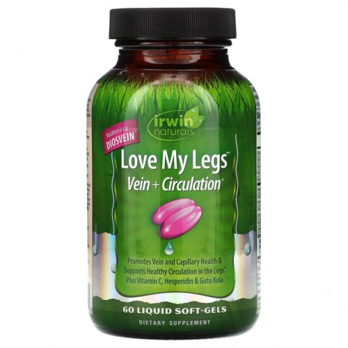 Irwin Naturals, Love My Legs, 정맥 + 순환, 액상 소프트젤 60정
