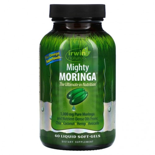 Irwin Naturals, Mighty Moringa, 60 액상 소프트-젤