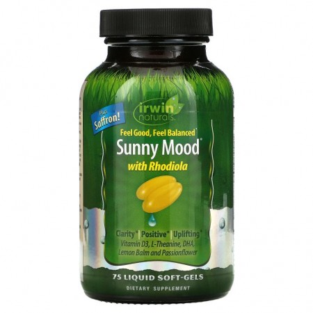 Irwin Naturals, 홍경천이 함유된 Sunny Mood, 액상 소프트젤 75정