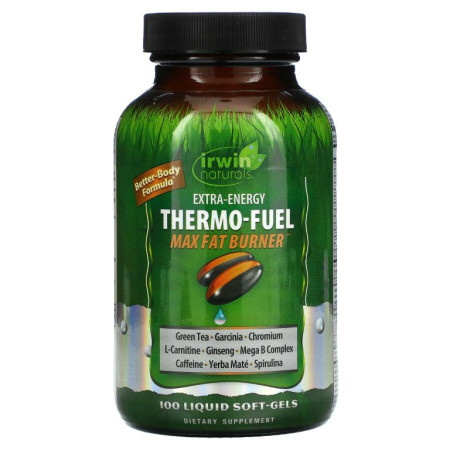 Irwin Naturals, 엑스트라 에너지 Thermo-Fuel Max Fat Burner, 액상 소프트젤 100정