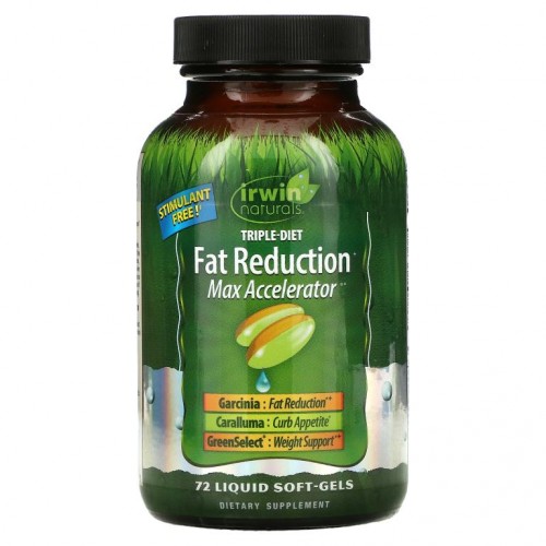 Irwin Naturals, Triple-Diet 지방 감소+, Max Accelerator, 액상 소프트젤 72정