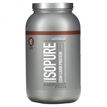 Isopure, 이소퓨어 로우 카브 파우더, 네덜란드 초콜릿, 3 파운드 (1361 그램)