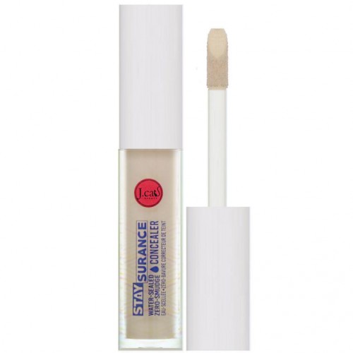 J.Cat Beauty, 스테이슈어런스, 워터 실드 제로-스머지 컨실러, SHC107 커스타드, 0.16fl oz(4.8ml)