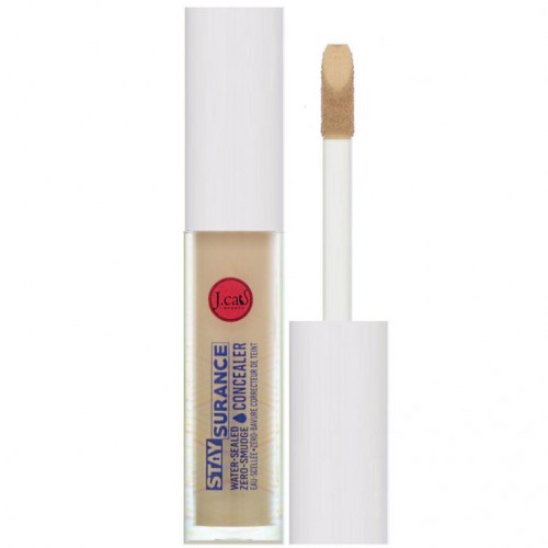 J.Cat Beauty, 스테이슈런스, 워터 실드 제로-스머지 컨실러, SHC109 소프트 탠, 0.16fl oz(4.8ml)