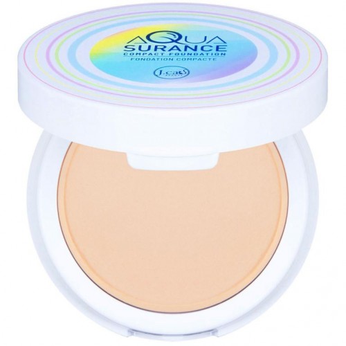 J.Cat Beauty, 아쿠아슈런스 컴팩트 파운데이션, ACF100 포슬레인, 0.31oz(9g)