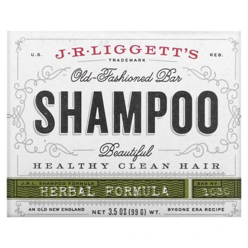 J.R. Liggett's, 전통 샴푸 바, 허브 포뮬라, 99g(3.5oz)