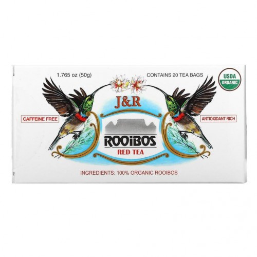 J&R Port Trading Co., 루이보스 레드 티, 무카페인, 티백 20개, 50g(1.765oz)