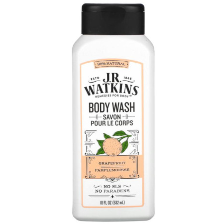 J R Watkins, Body Wash, Grapefruit, 18 fl oz (532 ml)