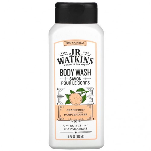 J R Watkins, Body Wash, Grapefruit, 18 fl oz (532 ml)