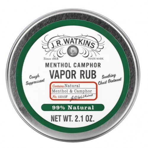 J R Watkins, Menthol Camphor Vapor Rub, 2.1 oz