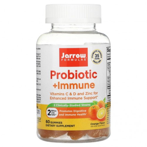 Jarrow Formulas, 프로바이오틱 + 면역, 오렌지 맛, 20억, 구미젤리 60개