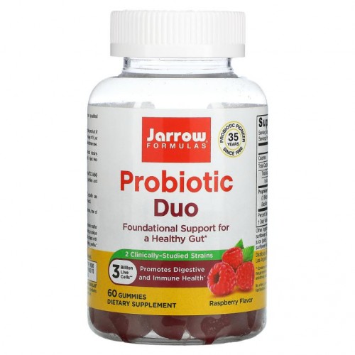 Jarrow Formulas, 프로바이오틱 듀오, 라즈베리, 30억, 구미젤리 60개