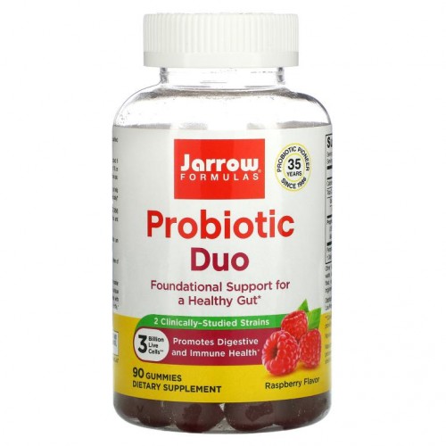 Jarrow Formulas, 프로바이오틱 듀오, 라즈베리, 30억, 구미젤리 90개