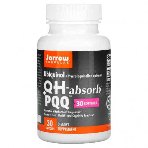 Jarrow Formulas, 유비퀴놀, QH-Absorb + PQQ, 소프트젤 30정
