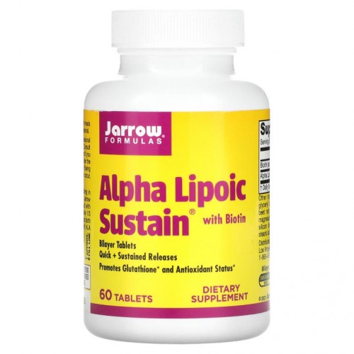 Jarrow Formulas, Alpha Lipoic Sustain, 비오틴 함유, 300mg, 60정