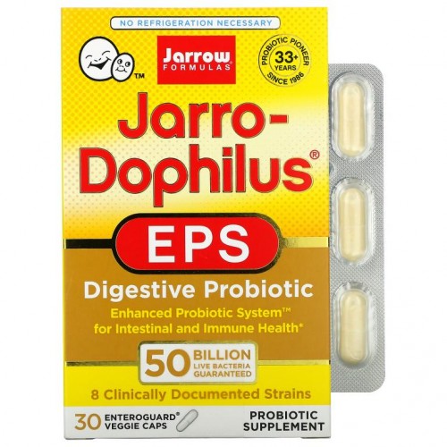 Jarrow Formulas, Jarro-Dophilus EPS, 500억, EnteroGuard 베지 캡슐 30정