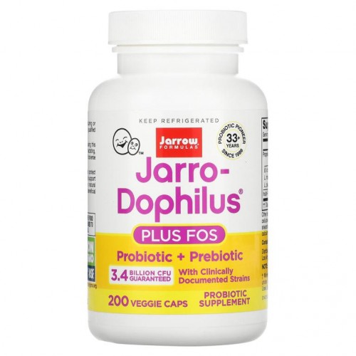 Jarrow Formulas, Jarro-Dophilus + FOS, 34억, 캡슐 200정