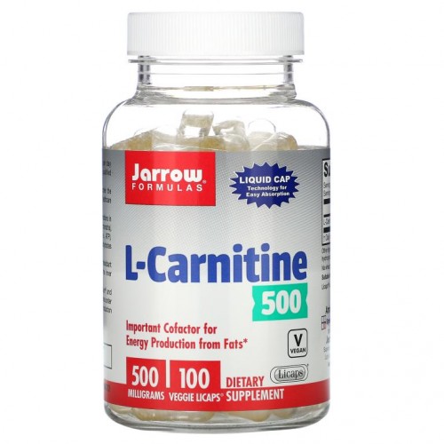 Jarrow Formulas, L-카르니틴 500, 500mg, 베지 액상 캡슐 100정