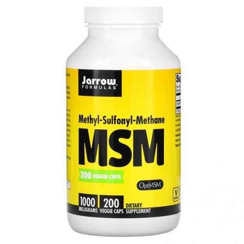 Jarrow Formulas, MSM, 1,000mg, 베지 캡슐 200정