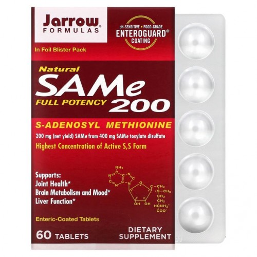Jarrow Formulas, SAMe 200, 200mg, 60정