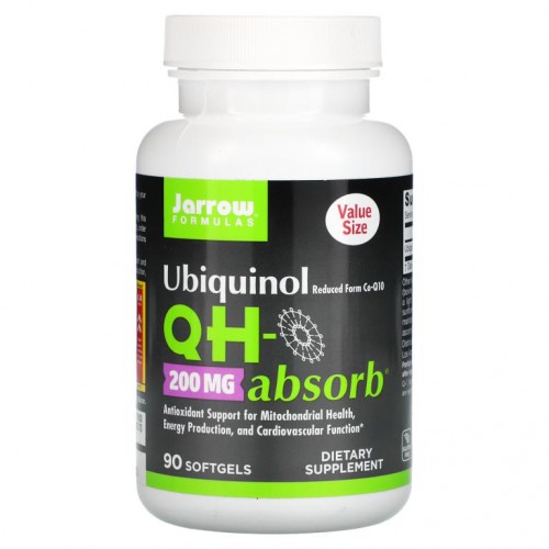 Jarrow Formulas, Ubiquinol, QH-Absorb, 200mg, 소프트젤 90정