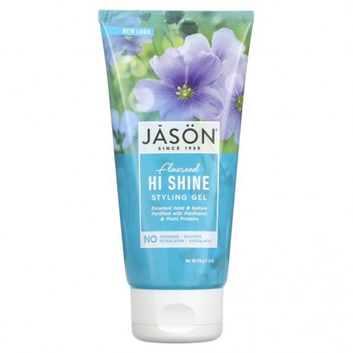 Jason Natural, 스타일링 젤, 아마씨 함유 하이 샤인, 170g(6oz)