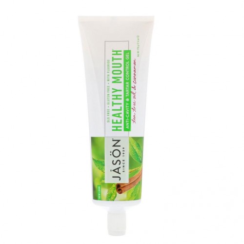 Jason Natural, 건강한 구강, 충치 방지 & 타르 타르 컨트롤 젤, 티 트리 오일 & 계피, 6 oz (170g)
