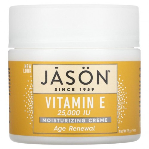 Jason Natural, Age Renewal 비타민E 보습 크림, 25,000IU, 113g(4oz)