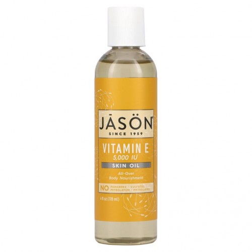 Jason Natural, 비타민 E 스킨 오일, 5,000 IU, 4 fl oz(118 ml)