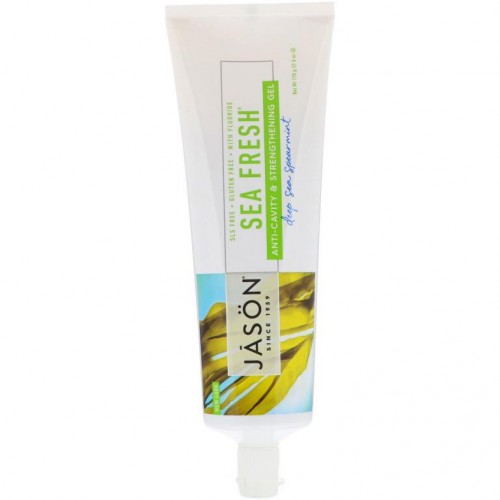 Jason Natural, Sea Fresh, 충치 예방 & 치아 강화 젤, 딥씨 스피어민트, 170g(6oz)
