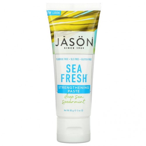 Jason Natural, Sea Fresh 치아 및 잇몸 강화 치약, 딥 씨 스피어민트, 85g(3oz)