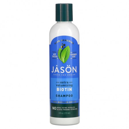 Jason Natural, 엑스트라 볼륨 강화 비오틴 샴푸, 237ml(8fl oz)