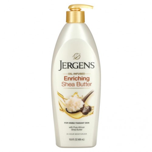 Jergens, 인리칭 시어 버터 모이스처라이저, 오일 함유, 16.8fl oz(496ml)