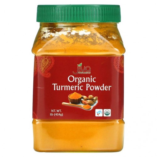Jiva Organics, 유기농 강황 분말, 454g(1lb)