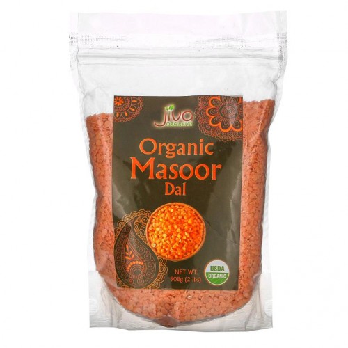 Jiva Organics, Organic Masoor Dal, 2 lbs (908 g)
