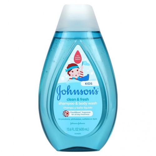 Johnson's Baby, 어린이용, 클린 & 후레쉬, 샴푸 & 바디 워시, 13.6 fl oz(400 ml)