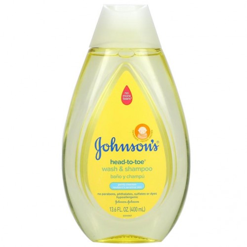 Johnson's Baby, Head-to-Toe, Wash & Shampoo, Newborn, 13.6 fl oz (400 ml)