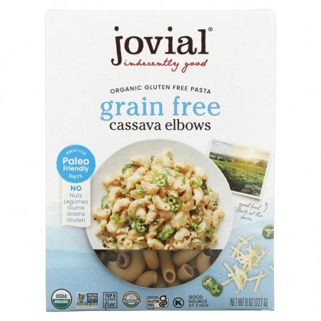 Jovial, 유기농 곡물 무함유 파스타, 카사바 엘보, 227g(8oz)